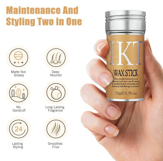 IKT Hair Wax Stick Gel Cream Styling Hair Frizz Fixed Fluffy Children Men and Women Styling Wax Edge Control
