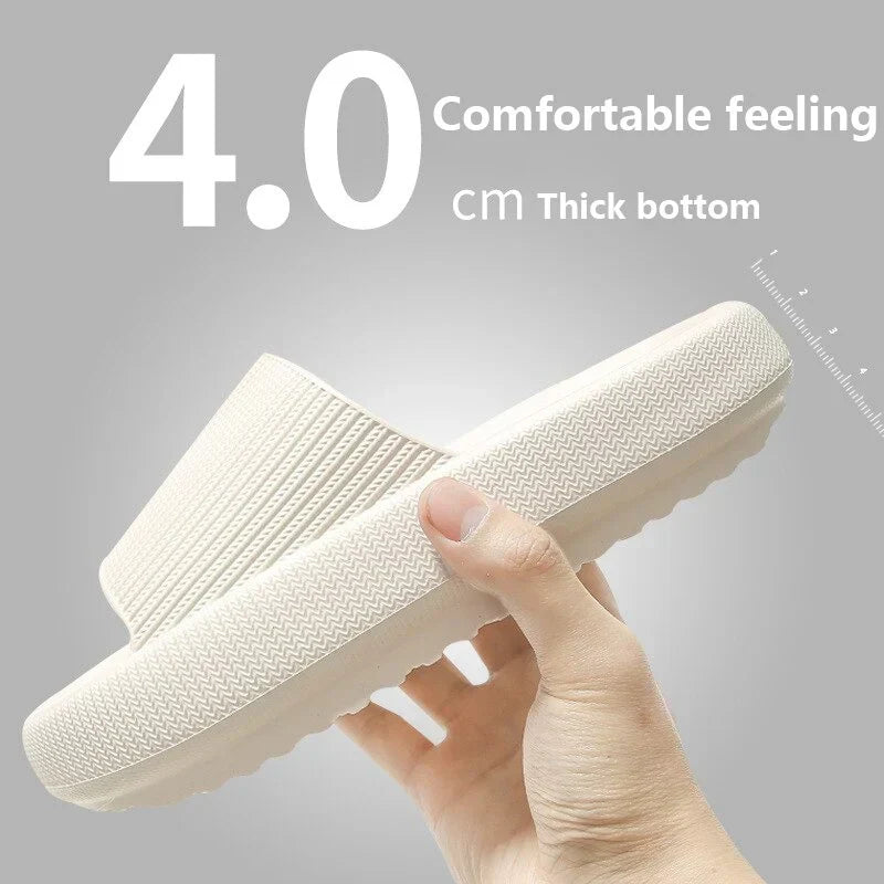 Cloud Slippers for Women and Men,Pillow Slippers Thicken Sole Cloud Cushion Slides Super Comfy Soft Foam Slides Non Slip Shower Bathroom Slides Sandals